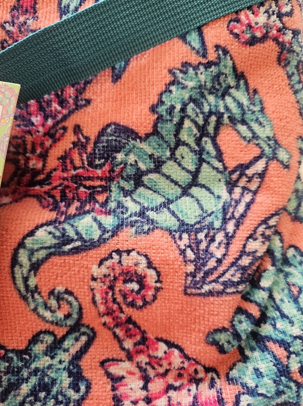 Simply Southern 2 In 1 Lounge Chair Cover, Towel NWT Seahorse Print - Picture 5 of 6
